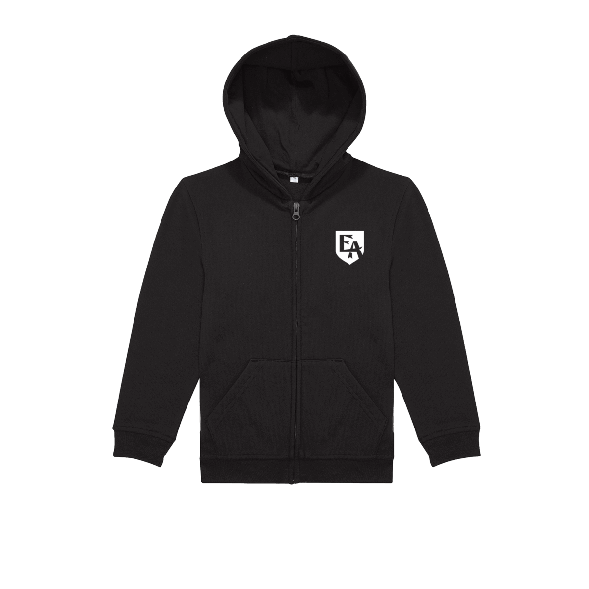 Kids ZIP HOODED - Zwart